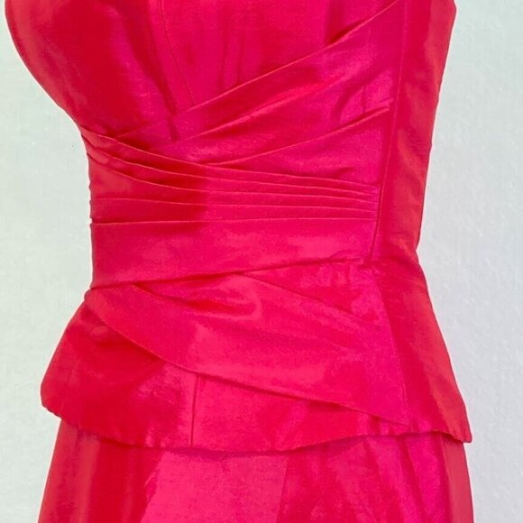 Mori Lee  2 Piece Dress Strapless Dress Bold Barbie Coquette Y2K Prom Formal 10 - Picture 4 of 9
